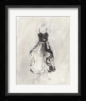 Black Evening Gown II Framed Print
