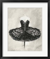 Black Ballet Dress I Framed Print
