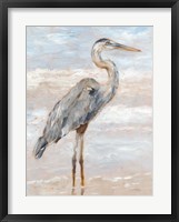 Beach Heron I Framed Print