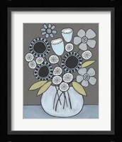 Happy Garden Flowers I Framed Print