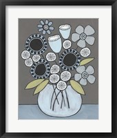 Happy Garden Flowers I Framed Print