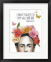 Frida's Flowers II Framed Print