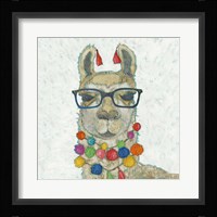 Llama Love with Glasses I Fine Art Print