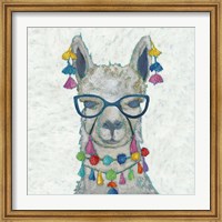 Llama Love with Glasses II Fine Art Print