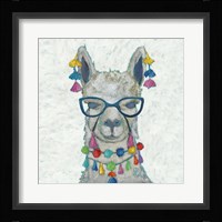 Llama Love with Glasses II Fine Art Print