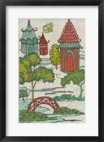 Pagoda Landscape I Fine Art Print