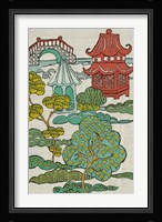 Pagoda Landscape II Framed Print