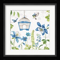 Blue and Green Garden IV Fine Art Print