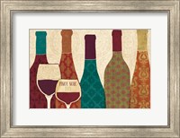Wine Collage I with Glassware Fine Art Print