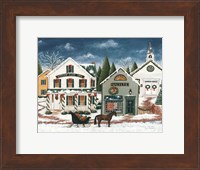 Christmas Village I Dark Crop Fine Art Print