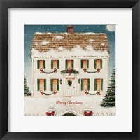 Merry Lil House Sq Merry Christmas Fine Art Print