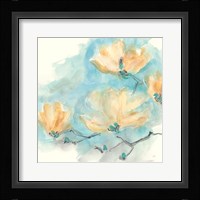 Teal Buds III Framed Print