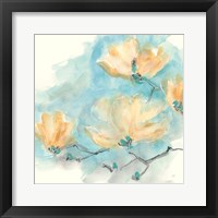 Teal Buds III Framed Print
