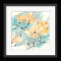 Teal Buds I Framed Print