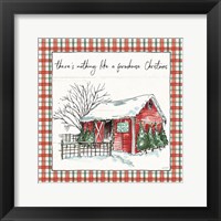 Holiday on the Farm IV Plaid Fine Art Print