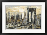 Brooklyn Bridge Gray and Gold Fine Art Print