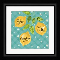 Mellow Yellow V Turquoise Framed Print