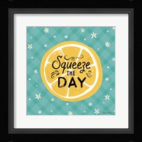 Mellow Yellow II Turquoise Framed Print