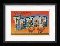 Greetings from Texas v2 Framed Print