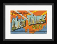 Greetings from New York Framed Print