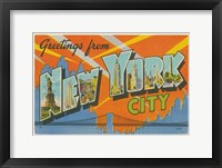 Greetings from New York Framed Print