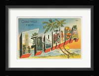 Greetings from Florida v2 Framed Print