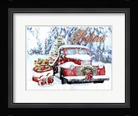 Red Truck Christmas Fine Art Print