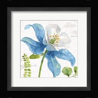Blue and Green Garden II Framed Print
