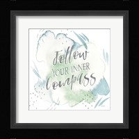 Wonderful World VI Blue Green Framed Print