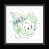 Wonderful World VII Blue Green Framed Print