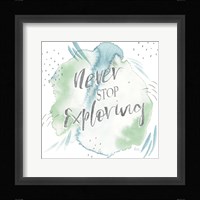 Wonderful World VIII Blue Green Framed Print