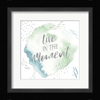 Wonderful World V Blue Green Framed Print