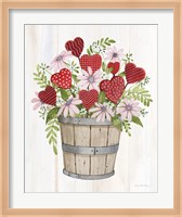 Rustic Valentine Bushel Basket Fine Art Print