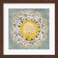 Mandala Delight IV Yellow Grey Fine Art Print