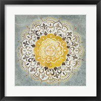 Mandala Delight IV Yellow Grey Fine Art Print