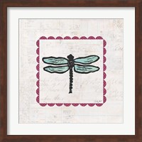 Dragonfly Stamp Bright Fine Art Print