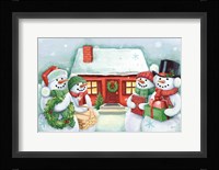 Classic Snowmen III Framed Print