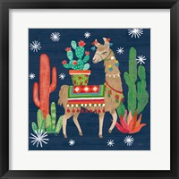 Lovely Llamas III Christmas Framed Print