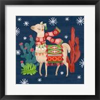 Lovely Llamas IV Christmas Framed Print