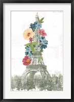 Floral Eiffel Tower Fine Art Print