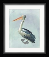 Watercolor Beach Bird VI Framed Print