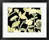 White Night Flowers I Framed Print
