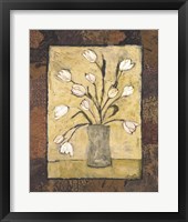 Blooms in Border I Framed Print