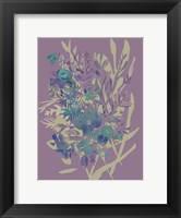 Slate Flowers on Mauve I Fine Art Print
