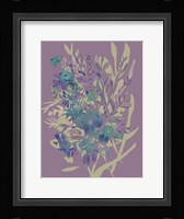 Slate Flowers on Mauve I Framed Print
