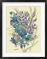 Slate Flowers on Cream I Fine Art Print