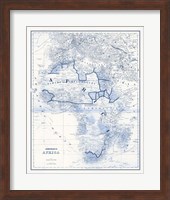 Africa in Shades of Blue Fine Art Print