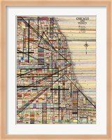 Modern Map of Chicago Fine Art Print