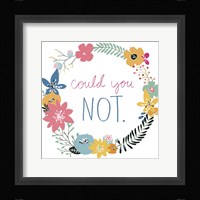 Snarky Florals VIII Framed Print