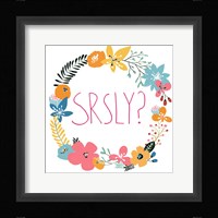 Snarky Florals XI Framed Print